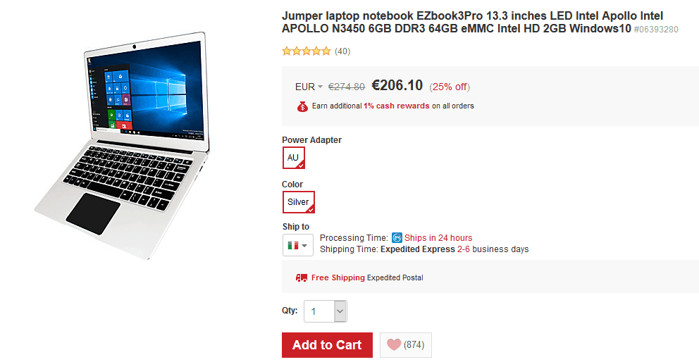 Jumper EZbook 3 Pro sconto LightInTheBox