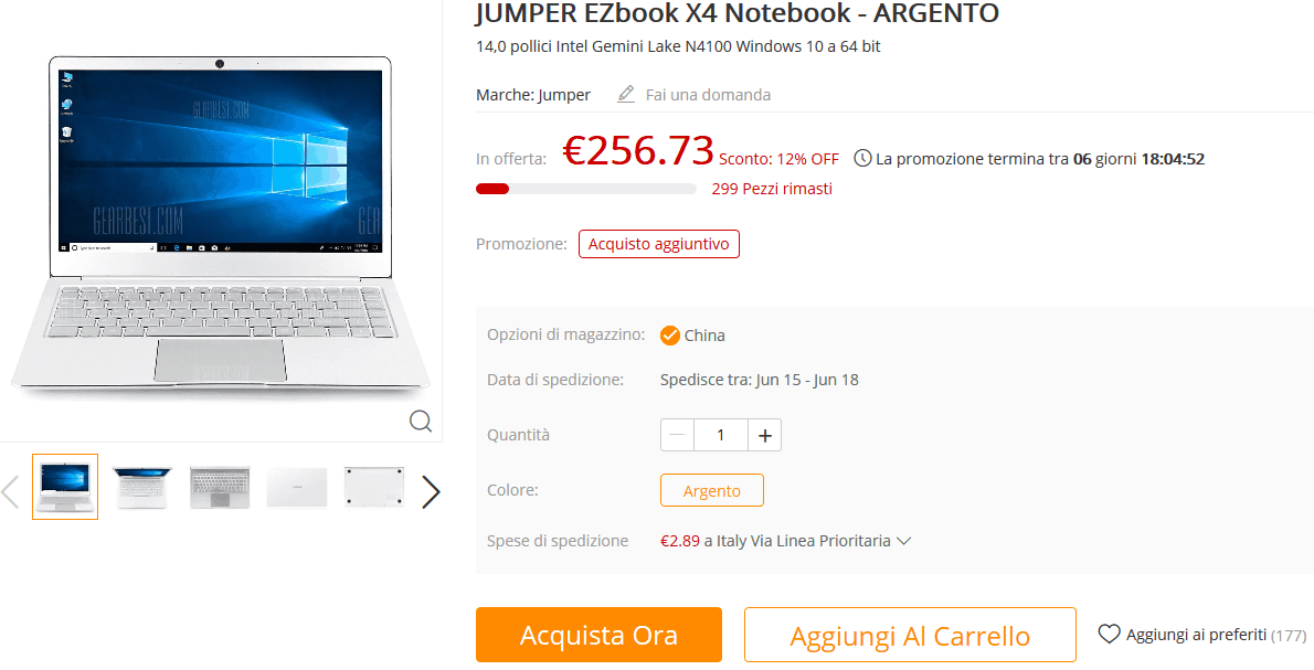 Jumper EZbook X4 GearBest