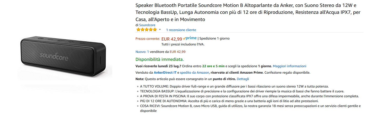 Anker Soundcore Motion B recensione