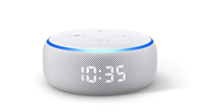 Echo Dot (terza generazione) con orologio